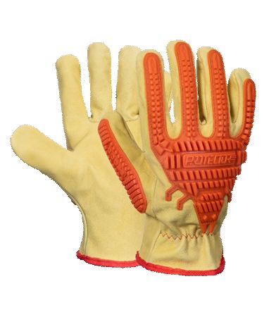 Guante Vaqueta Blanca Anti-Impacto Forro Guata 4243DP