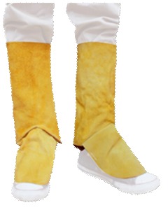 Par Polainas Descarne Soldador Velcro Kevlar